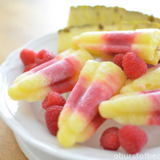 Pineapple Raspberry Popsicles