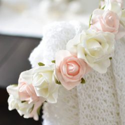 A sweet and simple DIY floral crown adds a whimsical touch to a pink and gold birthday party. Learn how to make your own DIY Floral Crown at A Burst of Beautiful | A Burst of Beautiful