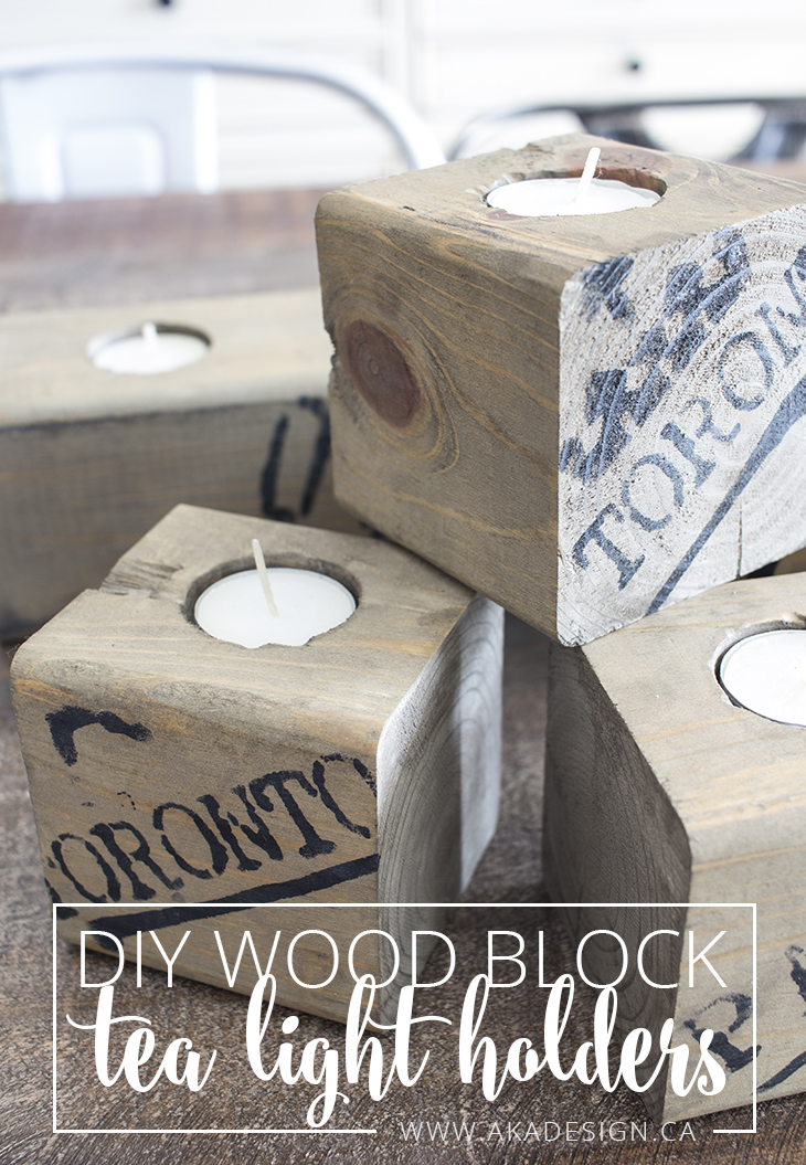 DIY wood block tea light holders AKA Design