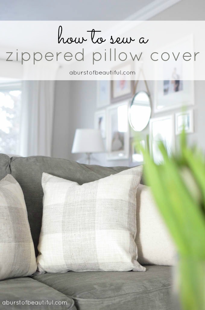 How to Sew a Zippered Pillow Cover
