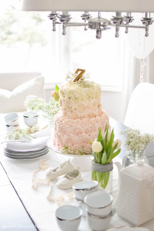 Pink & Gold Vintage First Birthday Party