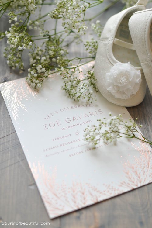 Foil Pressed Birthday Invitations