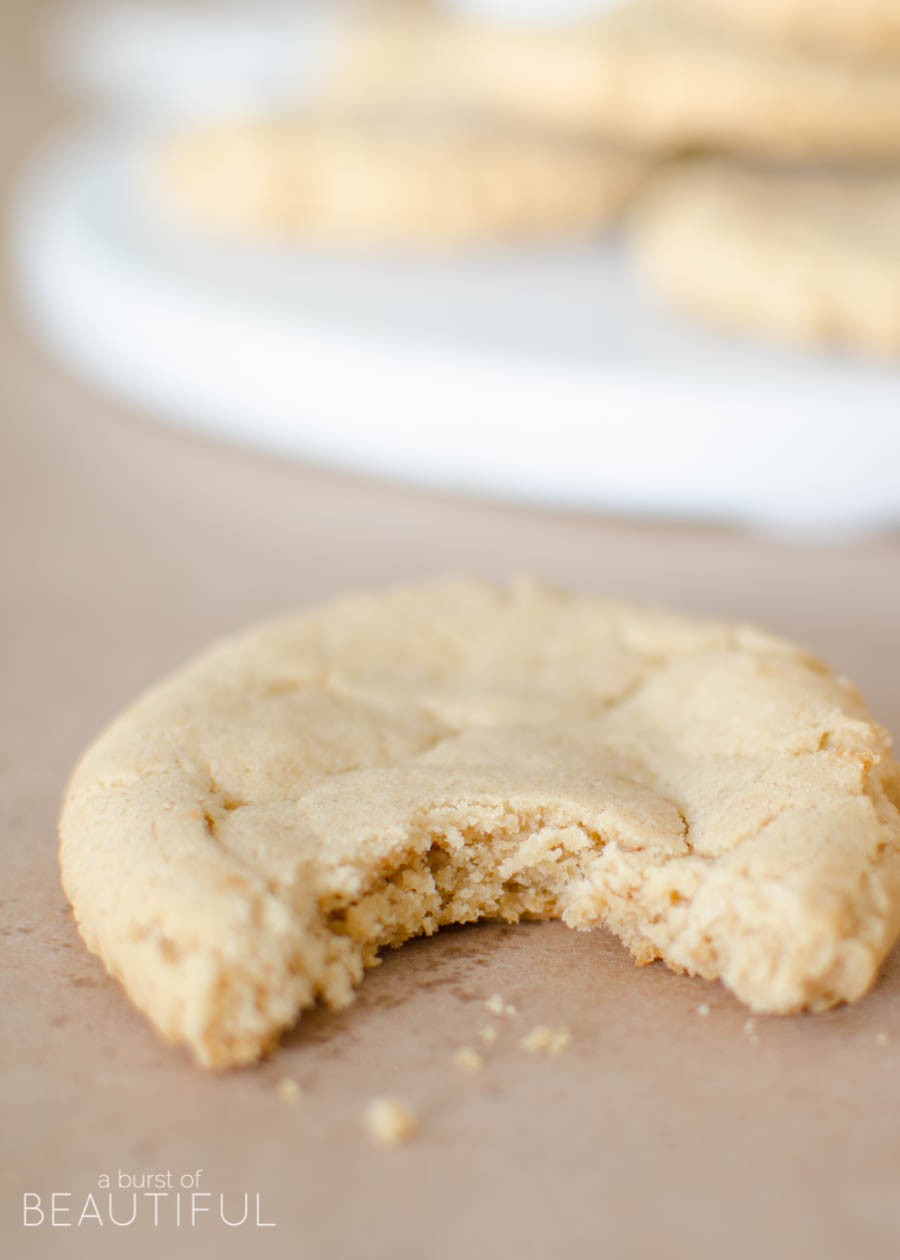 These classic peanut butter cookies are the perfection combination of crispy on the outside and soft and chewy on the inside | A Burst of Beautiful 