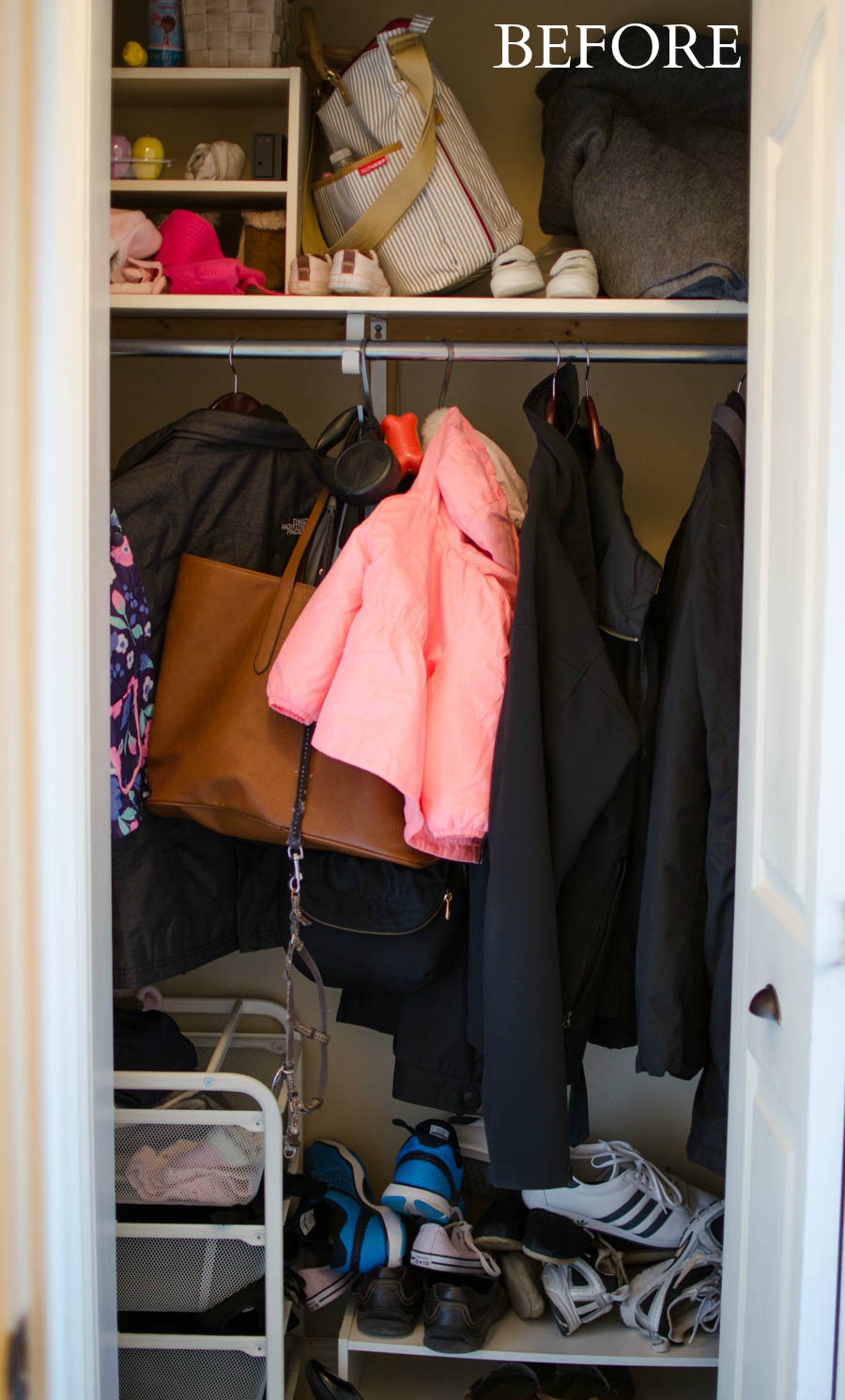 Coat Closet Makeover {That's Easy & Affordable} - Clipper City House