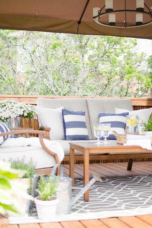 Make the most of your patio, deck or balcony with these easy tips for creating a cozy outdoor living space | A Burst of Beautiful