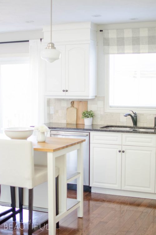 Farmhouse Kitchen Window Valance Tutorial