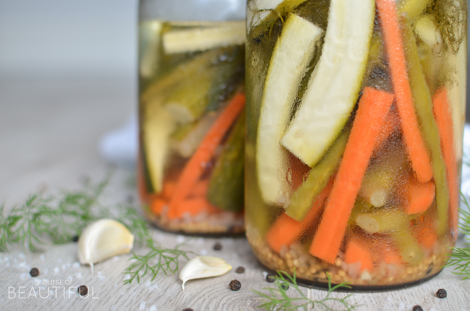 These easy refrigerator pickles and vegetables are a summer time favorite