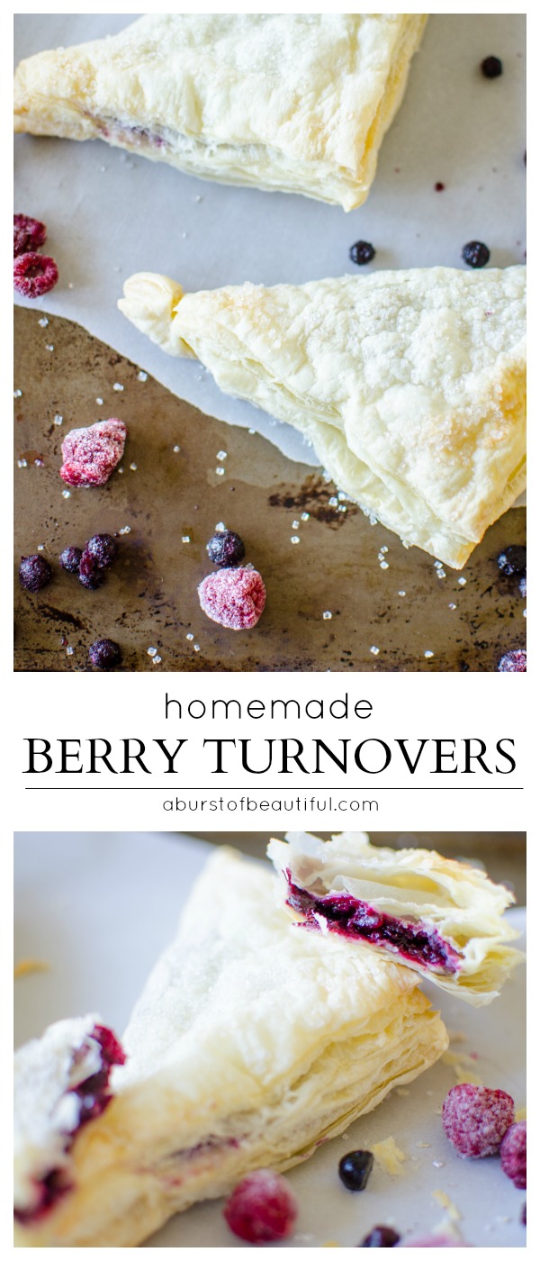 These homemade berry turnovers are a simple and family favorite recipe and taste delicious made with fresh or frozen berries