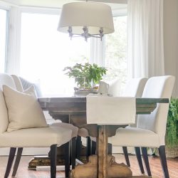 Build a beautiful and charming farmhouse dining table with these easy to follow plans