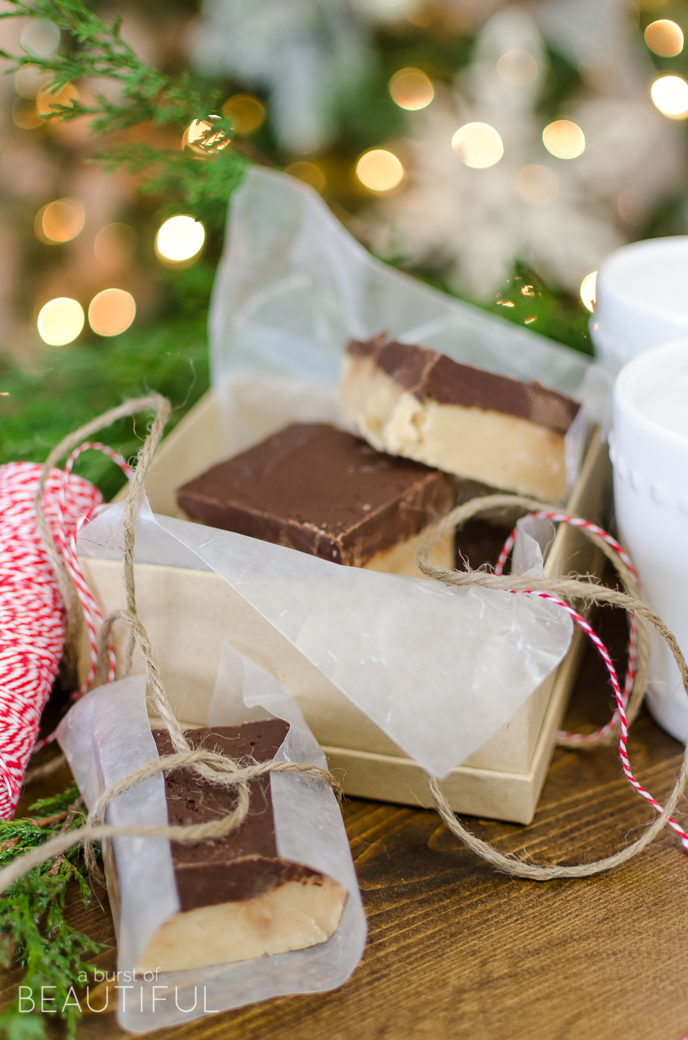 This rich and creamy Chocolate Peanut Butter Fudge will melt in your mouth. Wrap it up as a thoughtful and sweet holiday gift this year. 