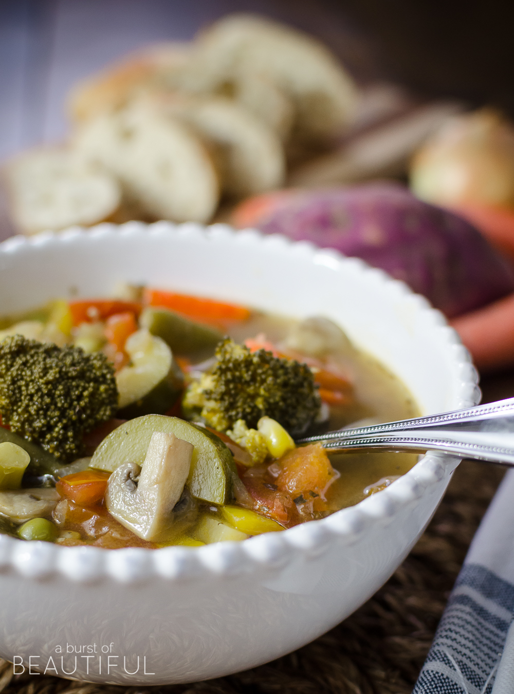 Hearty and healthy vegetable soup will leave you feeling nourished and warmed. 