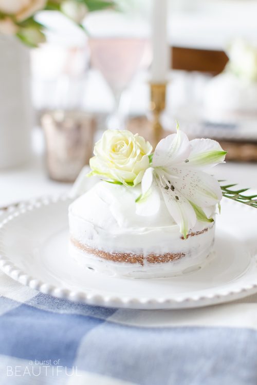 Mini Spring Naked Cakes | Almond Orange Cake Recipe