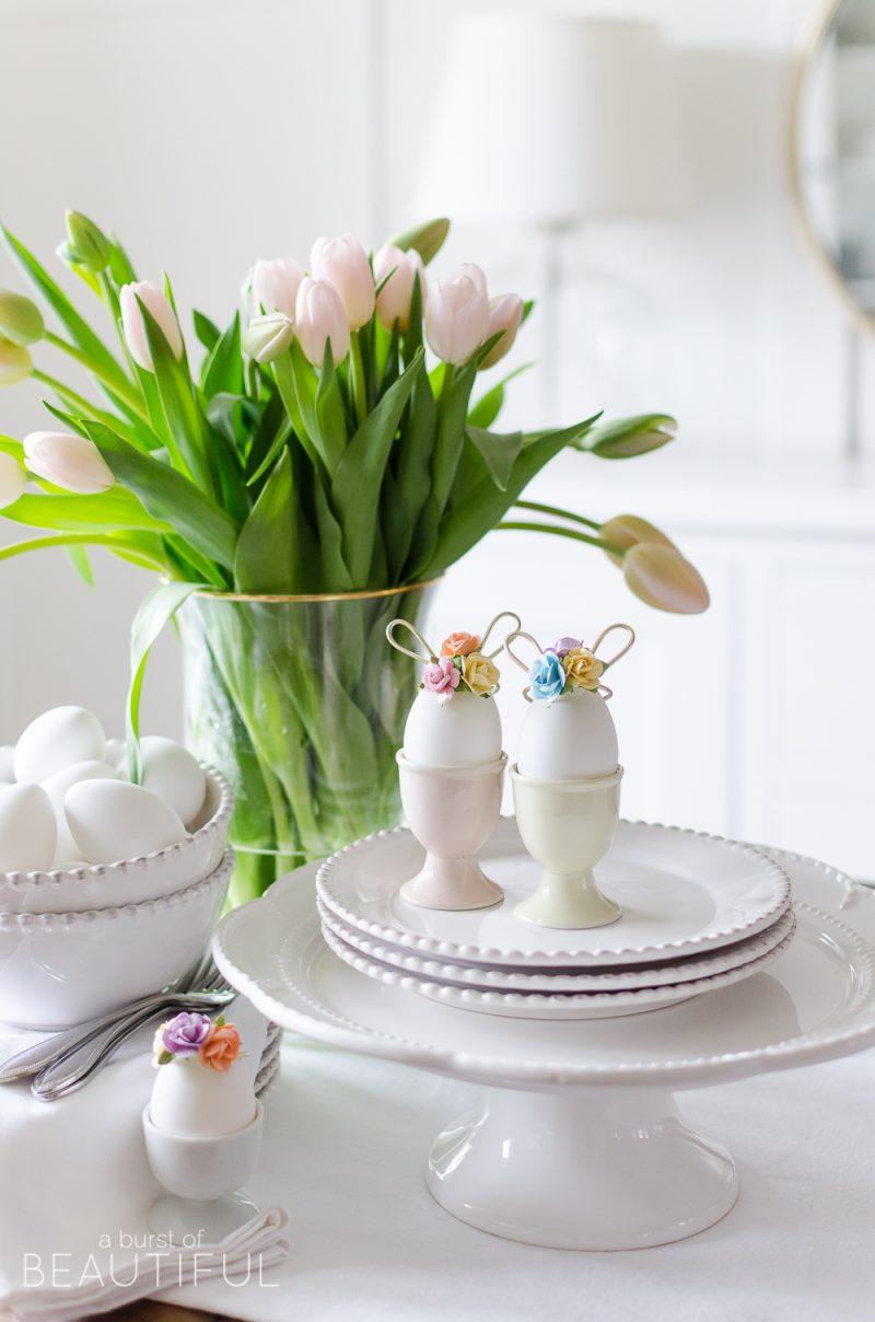 Easter Egg Decorating Idea | Mini Floral Bunny Ears - Nick + Alicia