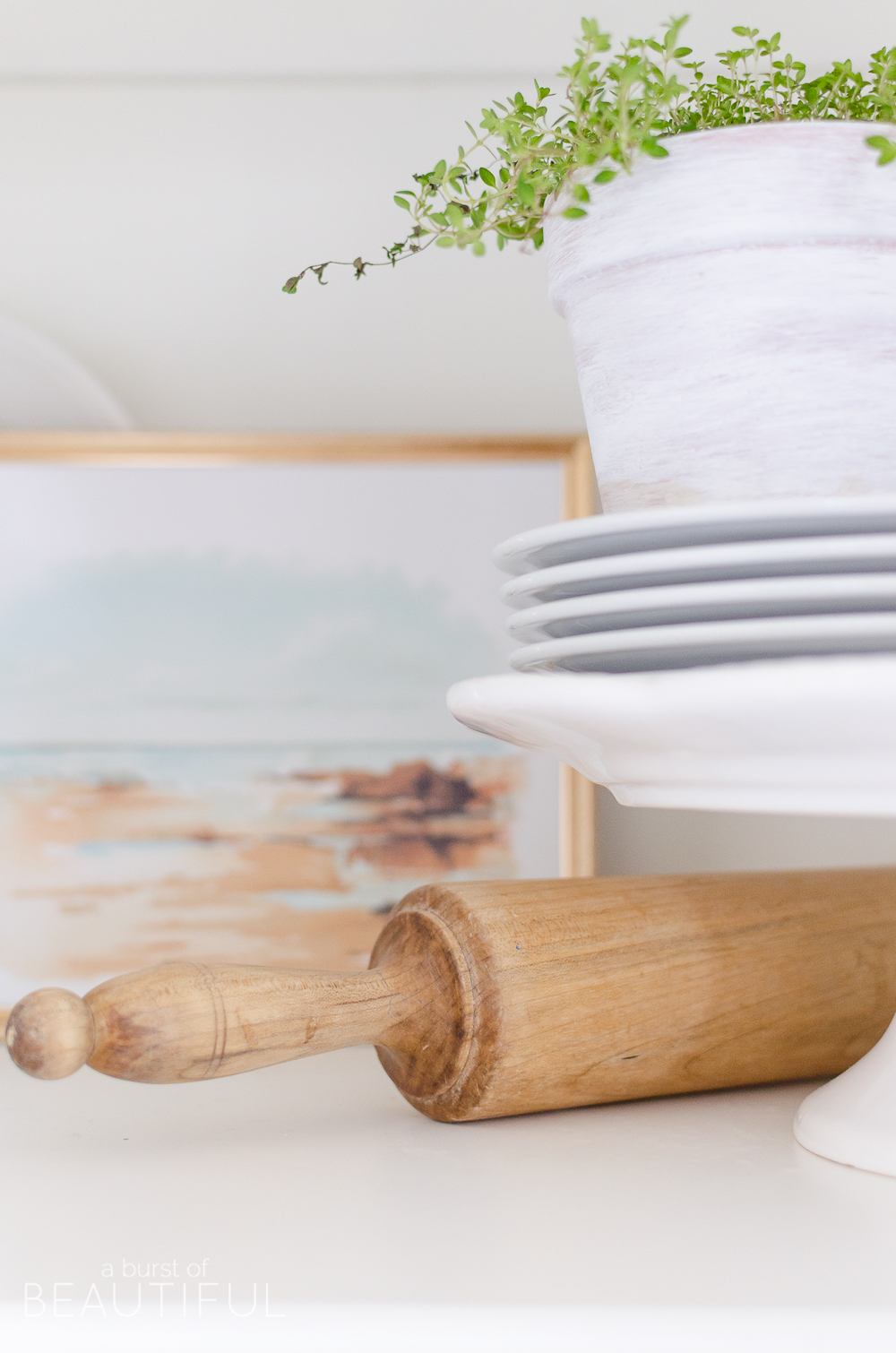 Learn how to style open shelving in the kitchen and create this effortless modern farmhouse look