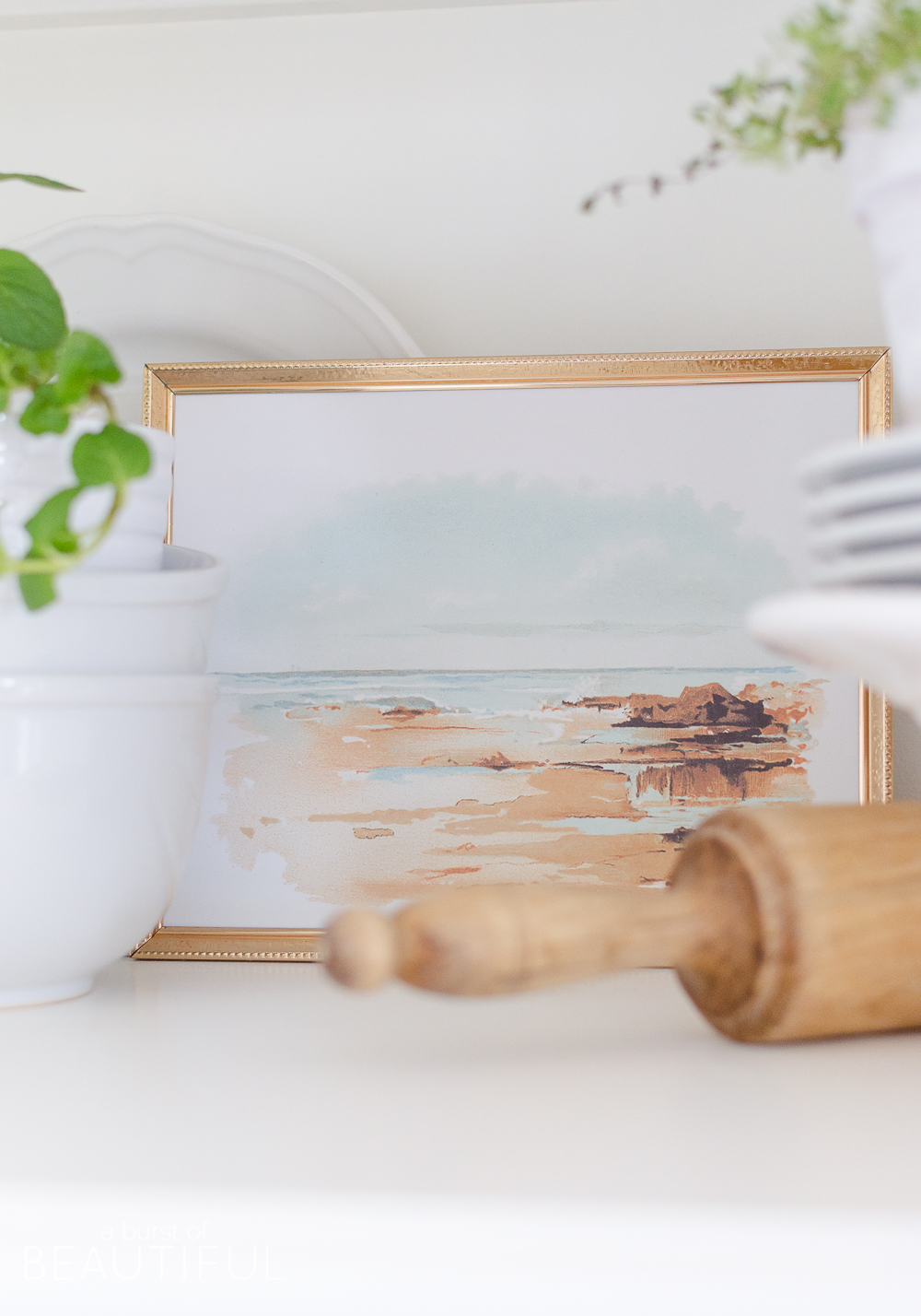 Learn how to style open shelving in the kitchen and create this effortless modern farmhouse look