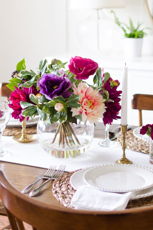 Celebrate with a simple and vibrant Mother's Day table setting