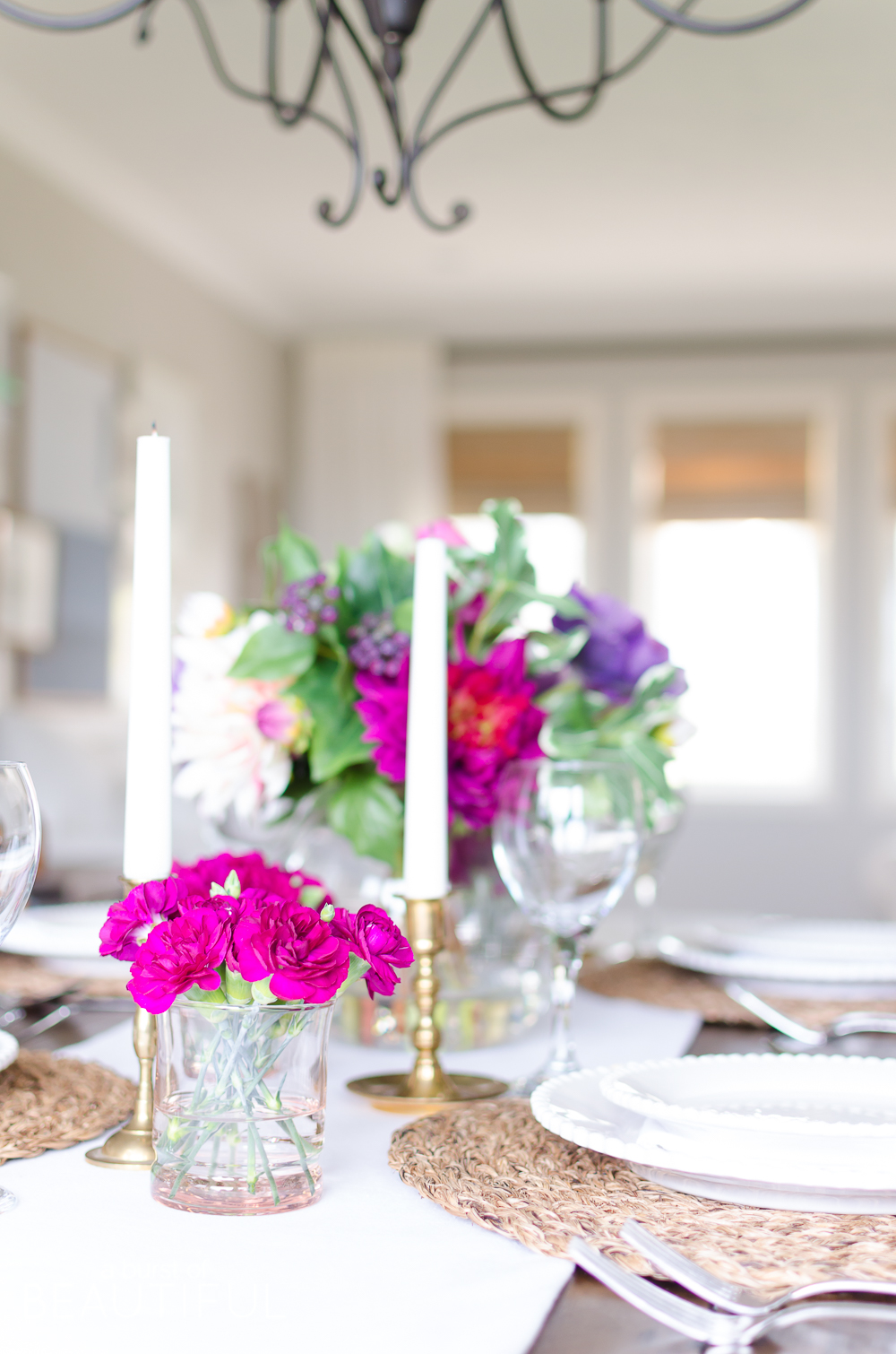 Celebrate with a simple and vibrant Mother's Day table setting