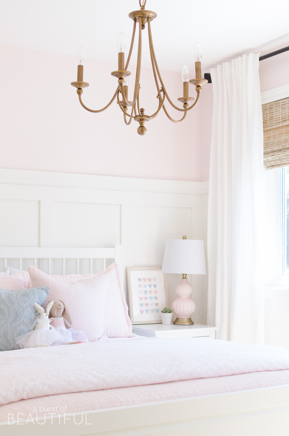 light pink teenage bedroom