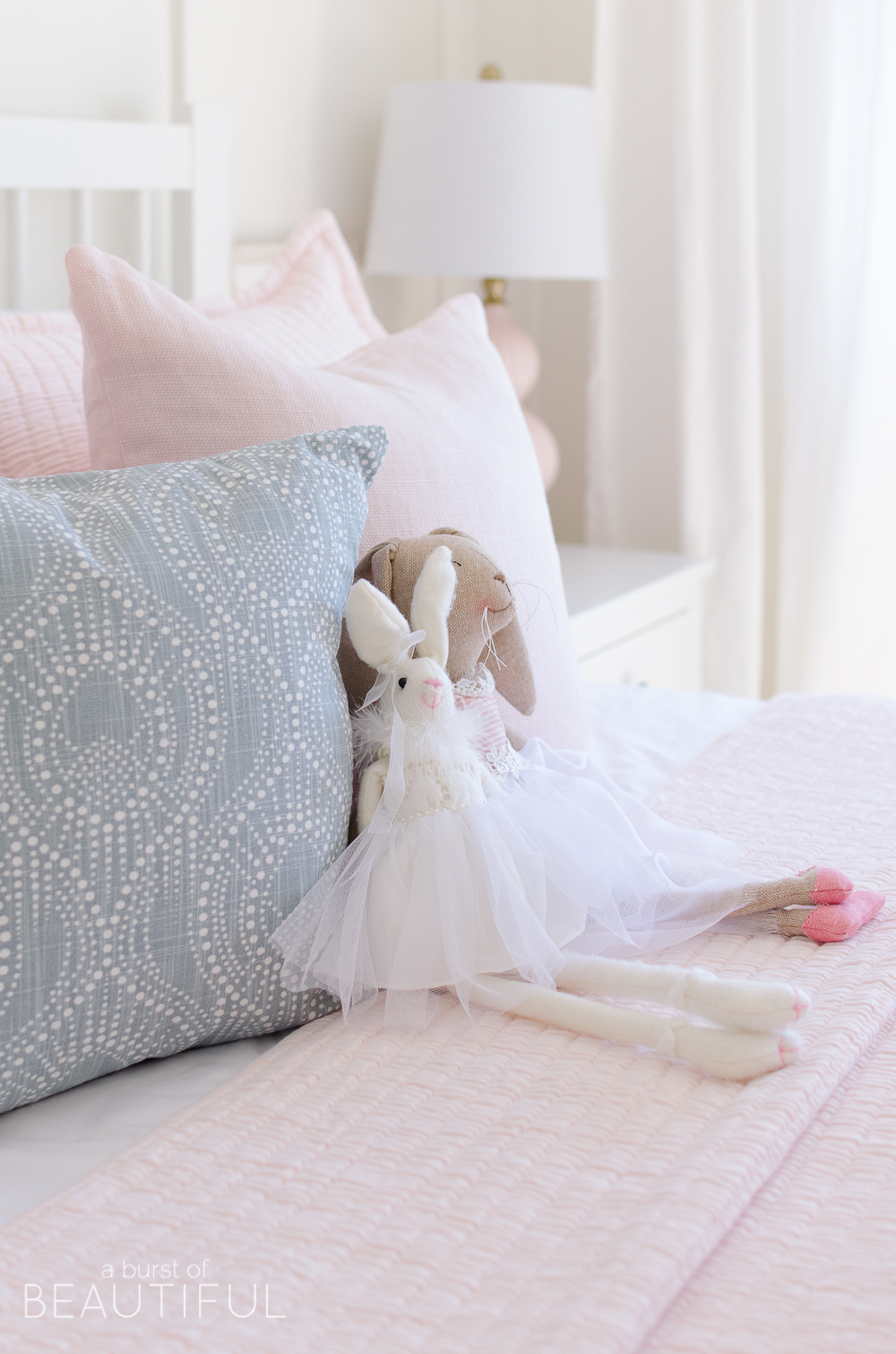 Toddler Girl Pink Bedroom Design & Decor pillows and comforter