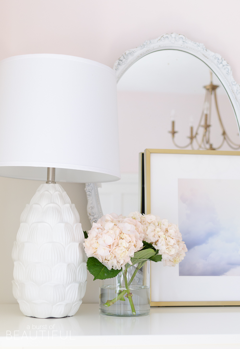 light pink teenage bedroom