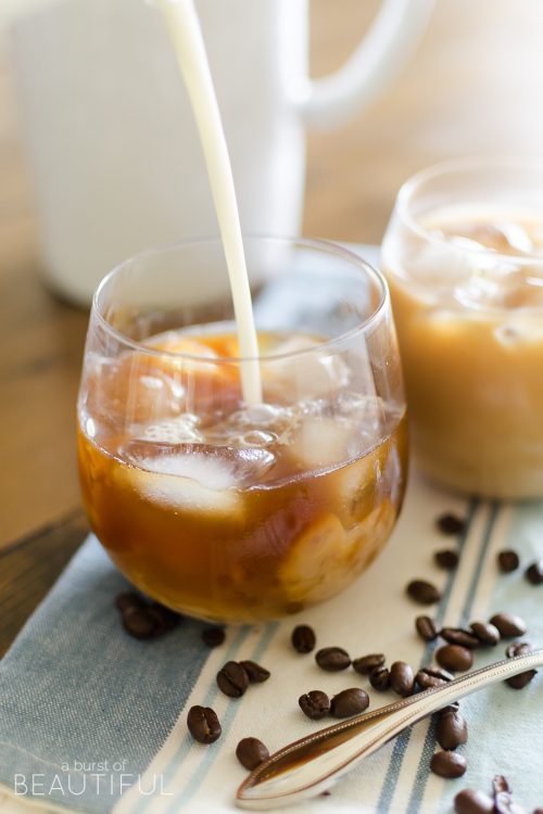 The Best Vanilla Hazelnut Iced Coffee