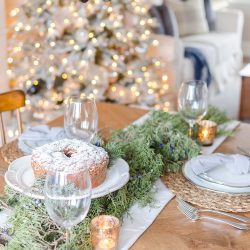 Find inspiration for your holiday entertaining with these beautiful and festive tablescapes, including a simple Christmas tablescape with fresh greenery.