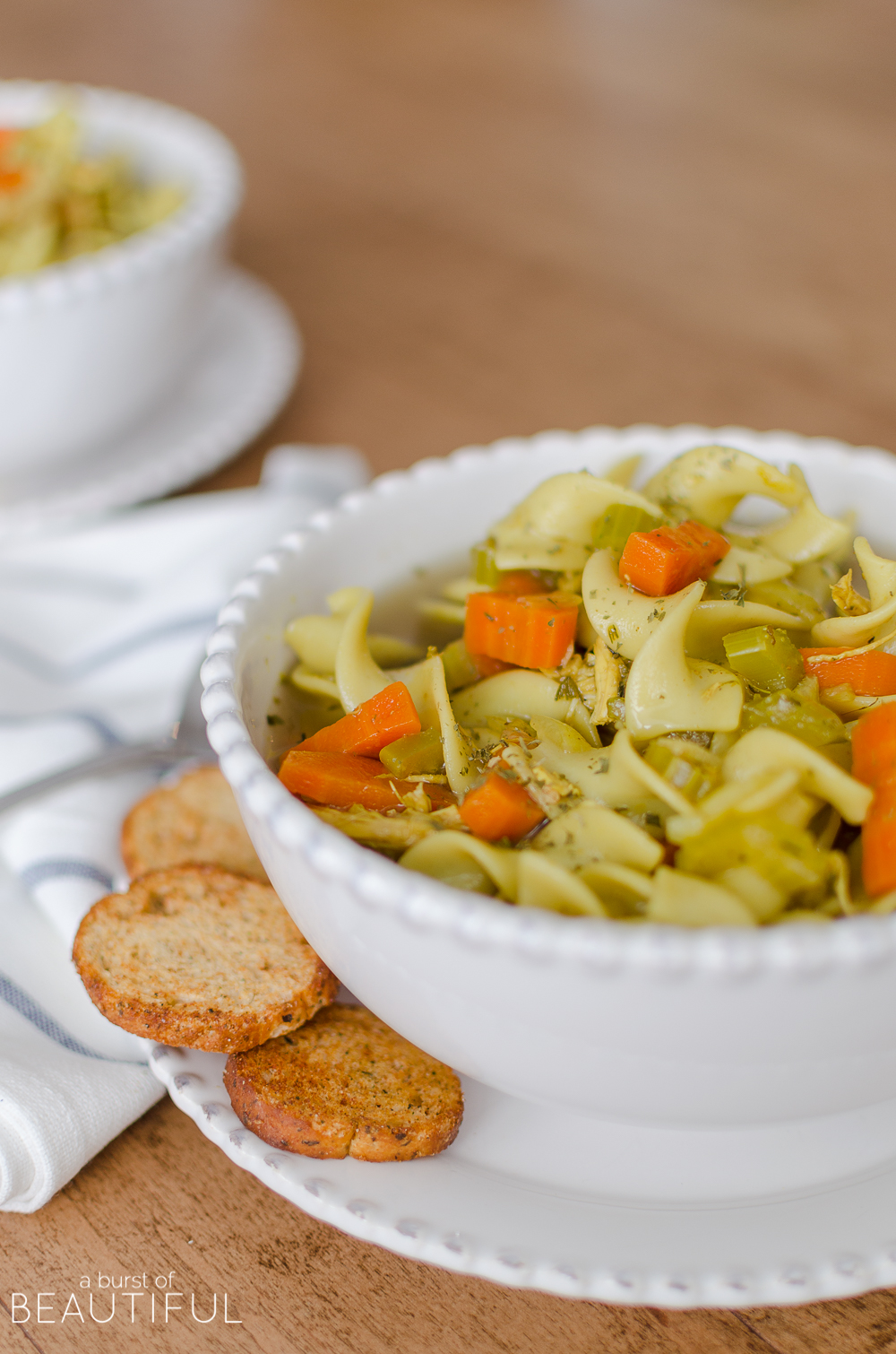 A quick and easy recipe for the best homemade chicken noodle soup. 