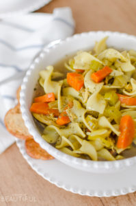 A quick and easy recipe for the best homemade chicken noodle soup.