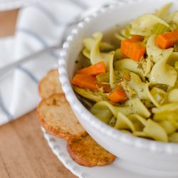A quick and easy recipe for the best homemade chicken noodle soup.