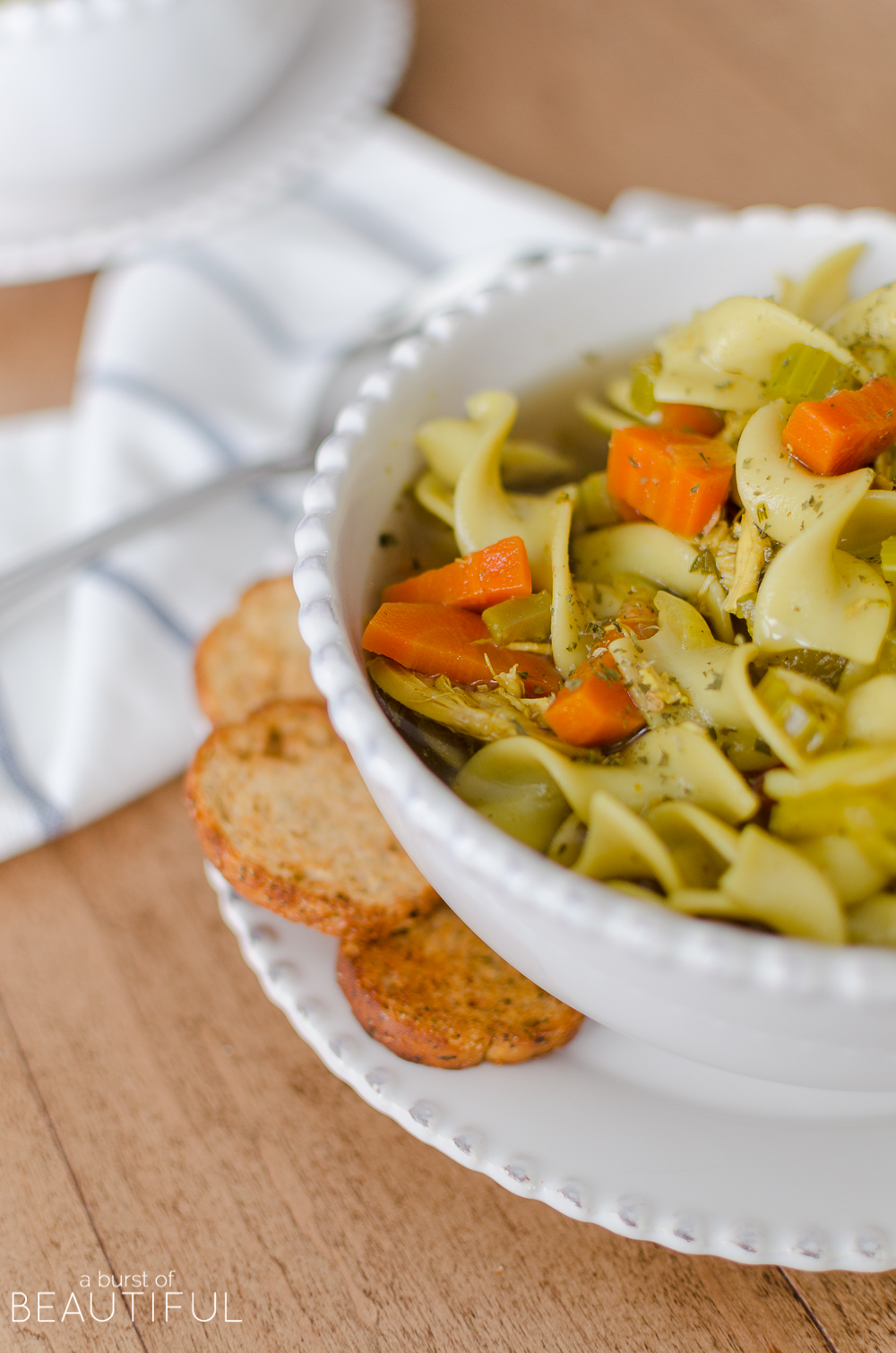 A quick and easy recipe for the best homemade chicken noodle soup. 
