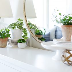 25+ bloggers share their simple spring mantle and vignette decorating ideas