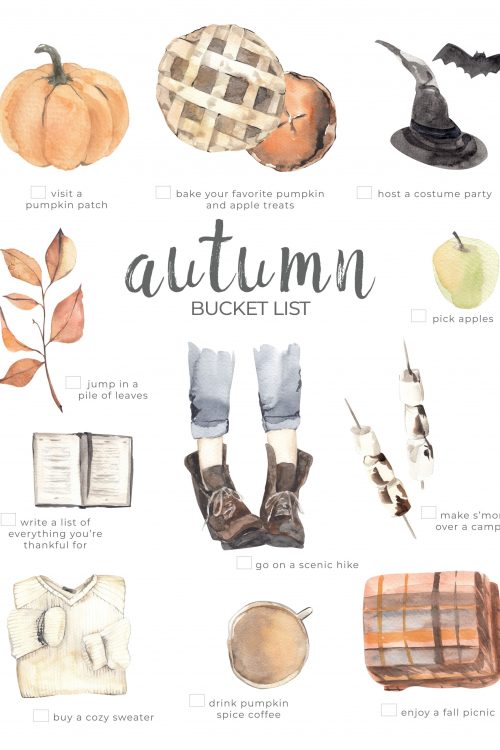 10 Activities To Do This Autumn & Fall Bucket List Printable