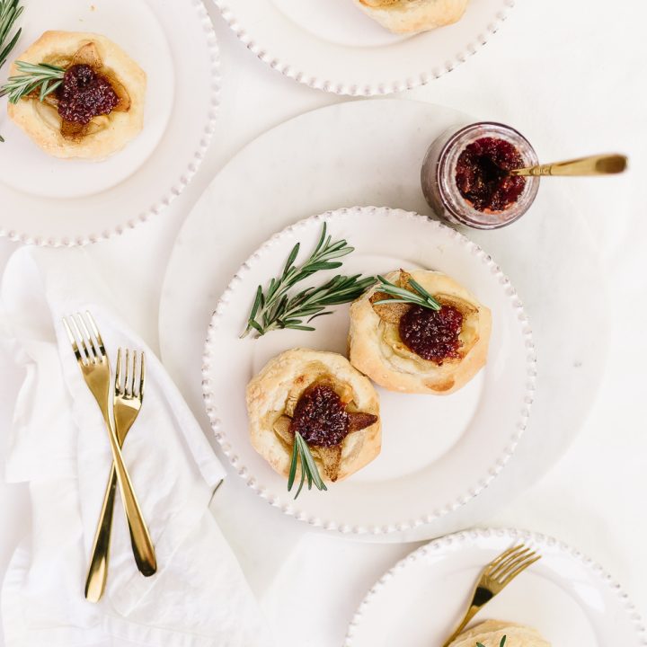 Brie and Roasted Pear Tartlet Appetizer