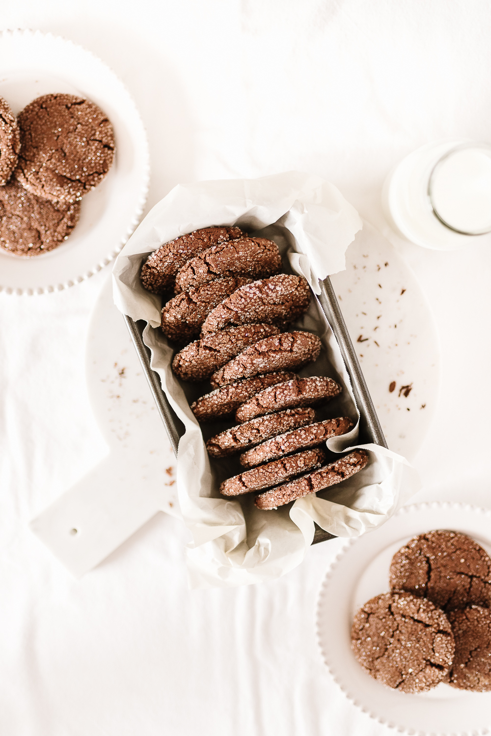 gluten free chocolate peanut butter cookies on a table displayed upright
