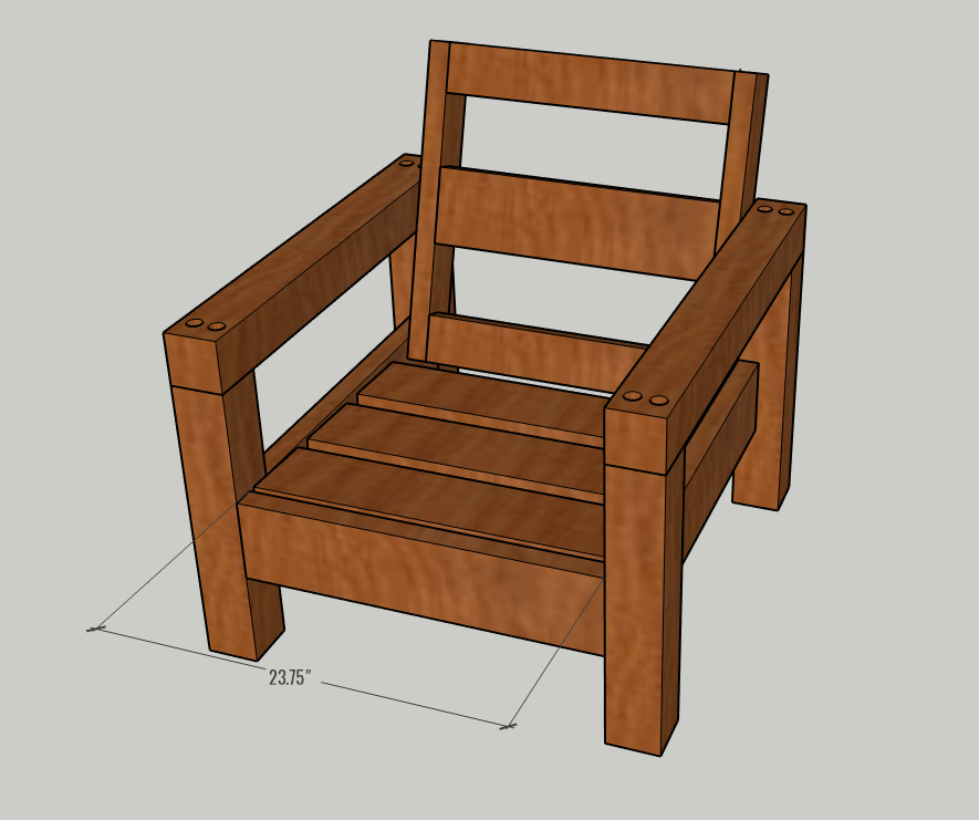 The Perfect Outdoor Chair Free Plans, Wood Lawn Chair Kit