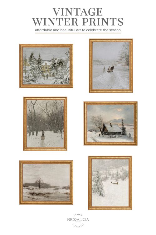 Vintage Winter Art Prints