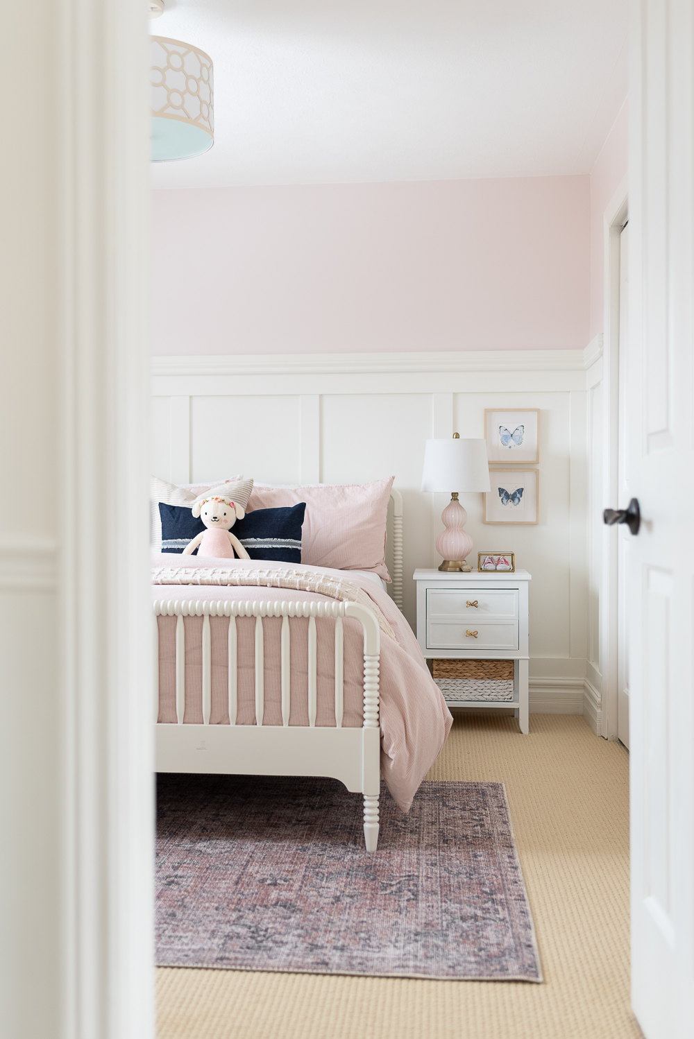 Sweet And Playful Kid'S Bedroom In Shades Of Pink And Blue - Nick + Alicia