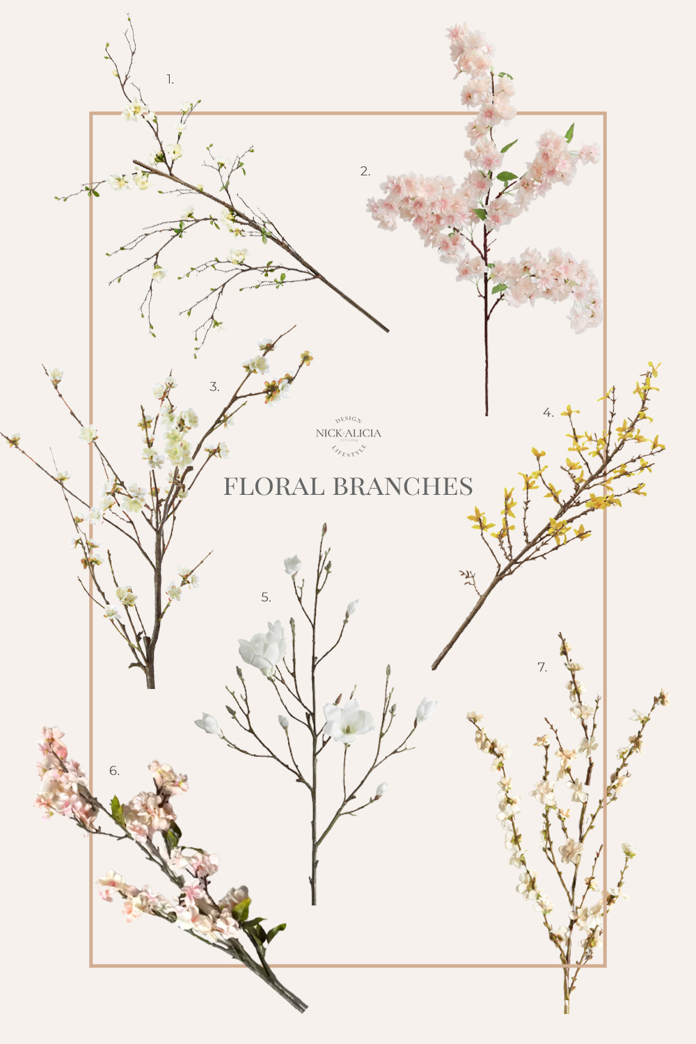 The Most Realistic Floral Branches and Stems - Nick + Alicia